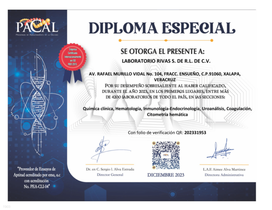 Diploma Especial PACAL